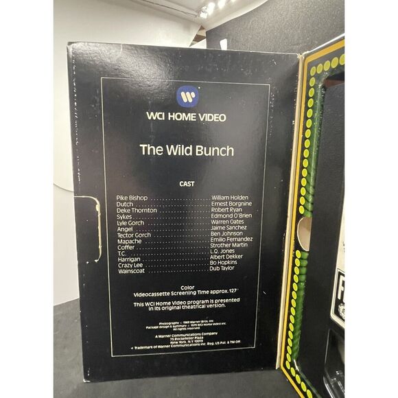The‎ Wild Bunch VHS WCI Home Video 1979 Big Box Peckinpah Western WB-1014 Rare - Picture 4 of 6